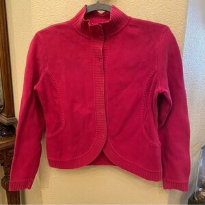 Women or Teens Pink Snap Buttoned Cardigan Sweater Size Small/Medium